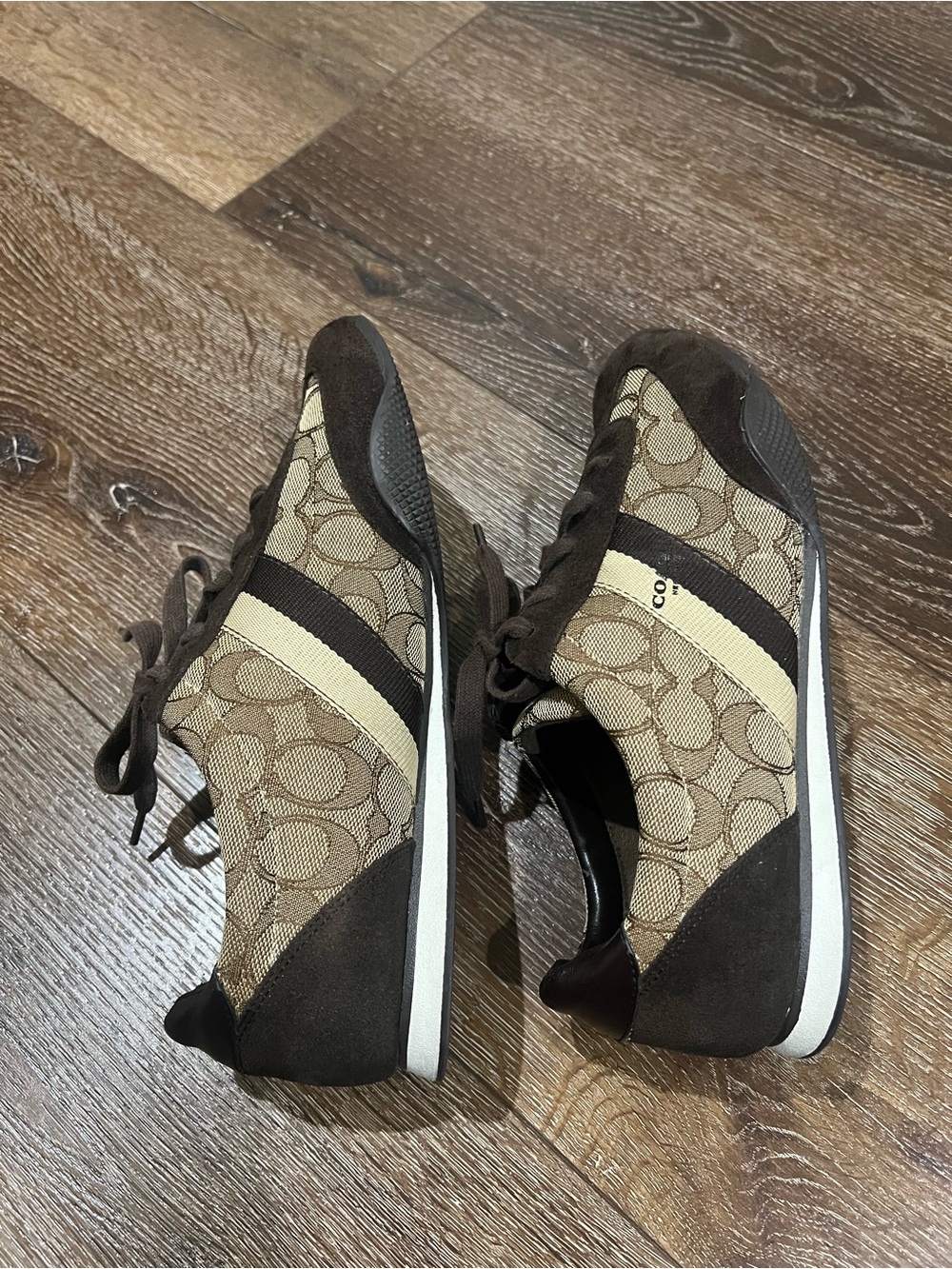 Coach kelson signature sneakers dark brown size 9b - Picture 7 of 10